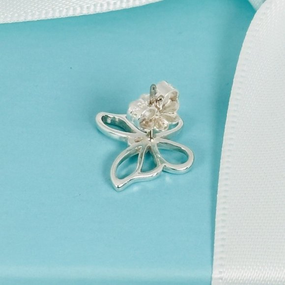 1 Tiffany Butterfly Stud Earring in Sterling Silver Single Replacement - Picture 3 of 5